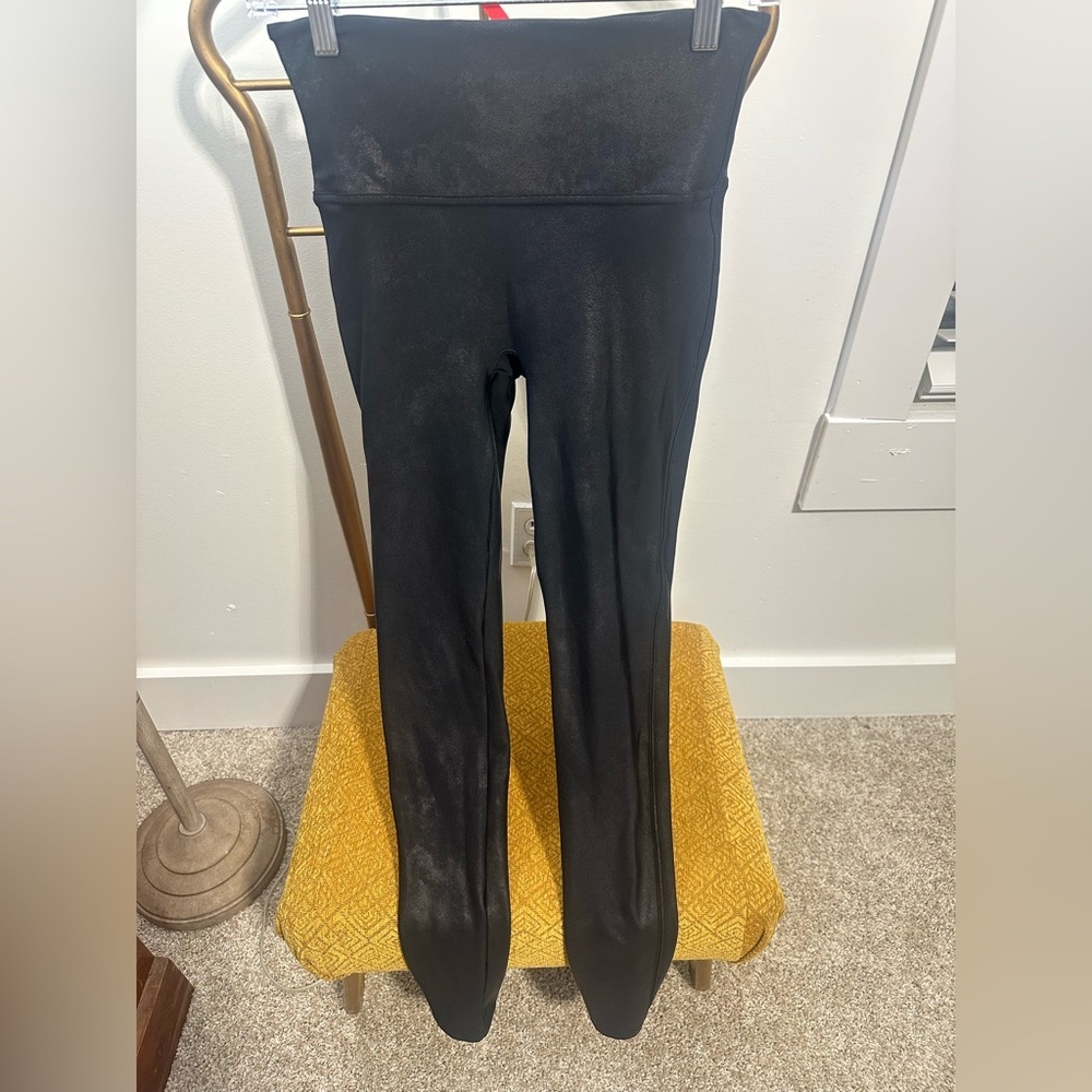 SPANX Black Faux Leather Leggings